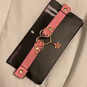 9Pink Sakura 2 piece leg garter NWT